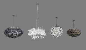 羽毛吊灯3d模型